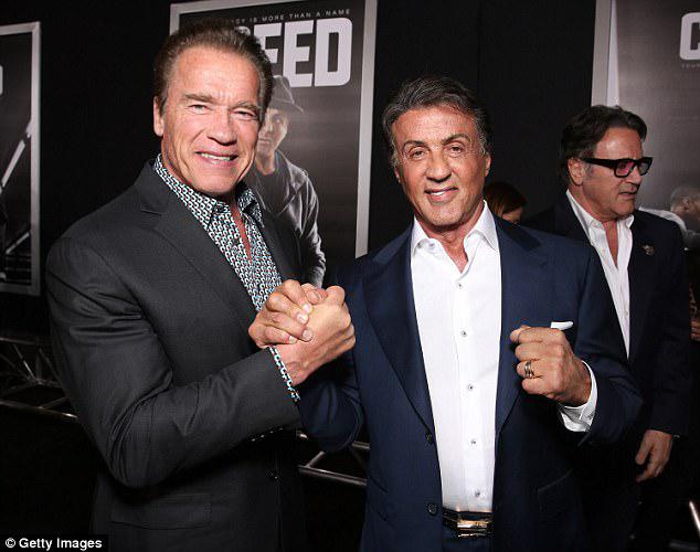 Strongmen: The tandem posed together at a 2015 screening of Sly"s film Creed in LA 