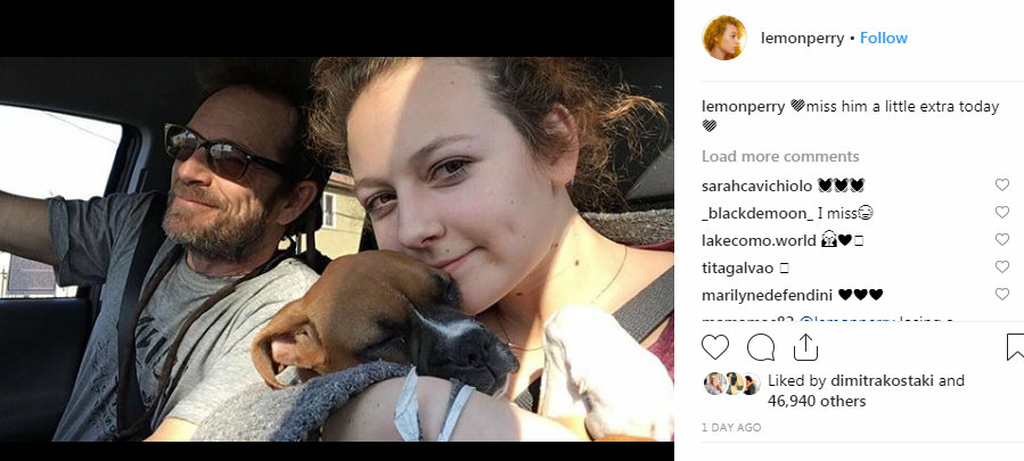 Luke Perry: Η φωτογραφία της κόρης του στο Instagram και το συγκινητικό μήνυμα