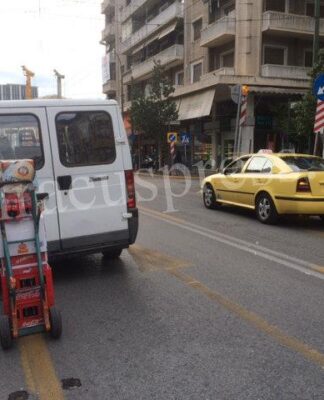 Βασιλέως Γεωργίου: Όταν οι 4 λωρίδες γίνονται 1! (φωτο)