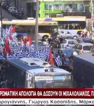 Συγκέντρωση της Χρυσής Αυγής έξω από το Εφετείο (Bίντεο)