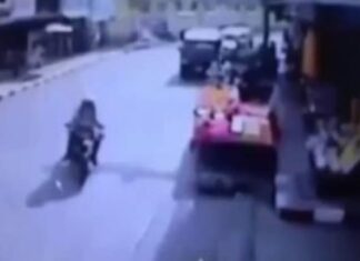 Τύχη βουνό – Μοτοσικλετιστής ξεγελά τον θάνατο (Βίντεο)
