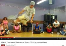Έφηβος με ένα πόδι χορεύει εκπληκτικό break dance! (βίντεο)