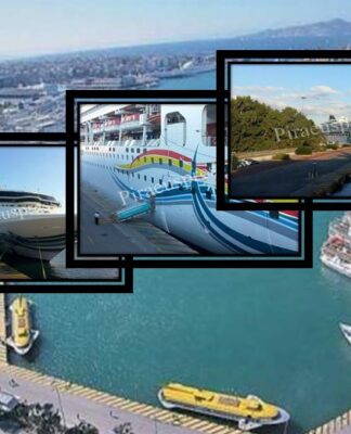 Τα κρουαζιερόπλοια με τα γκράφιτι στο λιμάνι του Πειραιά (Φωτο)
