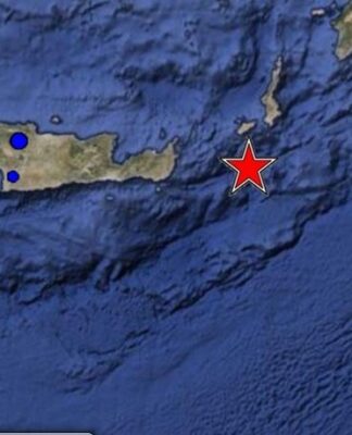 Σεισμός 6,1 ρίχτερ μεταξύ Κρήτης και Καρπάθου