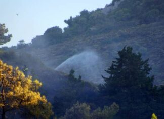 Συναγερμός στην Πυροσβεστική – Πυρκαγιά με δυο εστίες στην Κορώνη