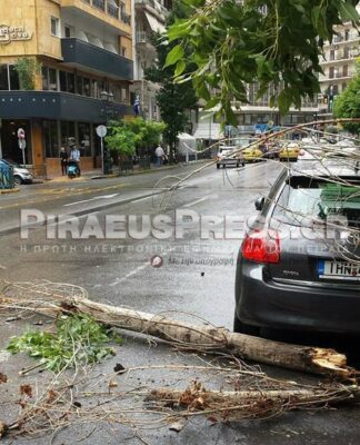 ΚΕΝΤΡΟ ΠΕΙΡΑΙΑ: Ο δυνατός αέρας ξερίζωσε δέντρο! (φωτο)