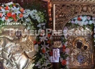ΠΕΙΡΑΙΑΣ: Η Παναγία η Έλωνα και ο Άγιος Δημήτριος δίπλα δίπλα! (φωτο)