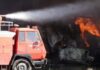 ΤΩΡΑ: Σκουπιδιάρικο έπιασε φωτιά στην Εθνική Οδό