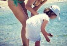 Ελληνίδα παρουσιάστρια και κορμάρα στη θάλασσα με την κόρη της!
