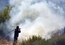 Σε πλήρη εξέλιξη μεγάλη φωτιά στο Ναύπλιο