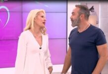 Ελένη Μενεγάκη: Έπαθε πλάκα με τον Μάκη, που εισέβαλε στο πλατό