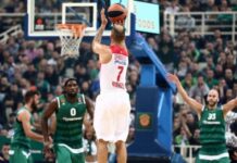 Πήρε τη νίκη ο Ολυμπιακός στο ΟΑΚΑ, 79-77 τον Παναθηναϊκό
