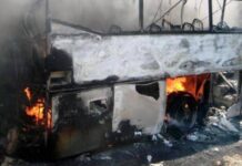 Φωτιά σε λεωφορείο γεμάτο επιβάτες στη Λ. Μεσογείων