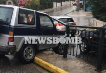 Απίστευτο τροχαίο πριν λίγο στην Κηφισιά (Φωτο)