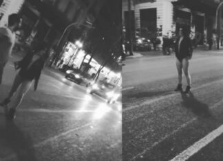 Γνωστή ηθοποιός ποζάρει ημίγυμνη στη μέση κεντρικής λεωφόρου των Αθηνών!