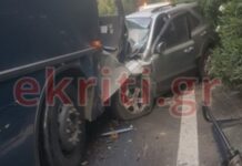 Κρήτη: Σοβαρό τροχαίο με λεωφορείο της αεροπορίας που συγκρούστηκε με τζιπ – Πέντε οι τραυματίες