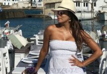 Η Εύα Λονγκόρια χαλαρώνει στη Μύκονο (φωτο)