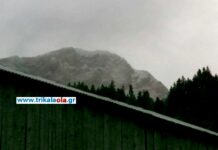 Χιονίζει στην Καλαμπάκα – Στα λευκά «ντύνεται» η Τριγγία