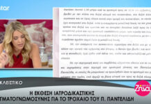 Αυτή είναι η έκθεση ιατροδικαστικής πραγματογνωμοσύνης για το τροχαίο του Παντελίδη