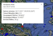 Σεισμός 3,5 Ρίχτερ στην Εύβοια κοντά στην Ιστιαία