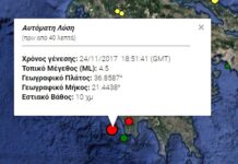 Σεισμός 4,5 ρίχτερ στην Μεσσηνία – "Ταρακουνήθηκαν" πολλές περιοχές