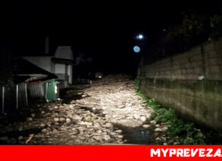 Χαμός στην Πρέβεζα από την κακοκαιρία: Αποκολλήθηκε κομμάτι βουνού – Υπερχείλισε ο Λούρος