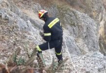 Δύσκολη επιχείρηση για τη διάσωση σκύλου στην Κοζάνη