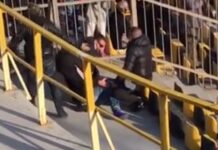 Προσοχή, σκληρές εικόνες. Οπαδός του Άρη έσπασε το πόδι του στο "ντου"
