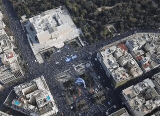 Νέα εναέρια βίντεο δείχνουν το μέγεθος του συλλαλητηρίου