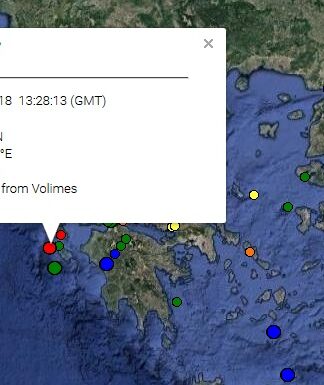 Σεισμός κοντά στη Ζάκυνθο