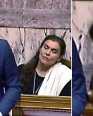 Η Λυδία Κονιόρδου αποκοιμήθηκε στη Βουλή την ώρα που μιλούσε ο Τσίπρας
