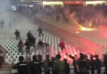 Χαμός στο Βελιγράδι. Απίστευτα επεισόδια στο Ερυθρός Αστέρας – Παρτιζάν
