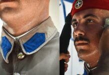 Eύζωνας έξω από το Προεδρικό Μέγαρο στάζει ολόκληρος ιδρώτα