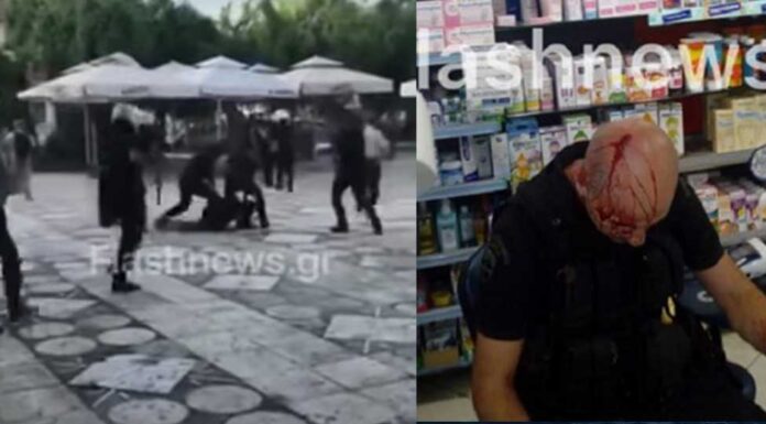 Χανιά: Αντιεξουσιαστές έδειραν αστυνομικούς στο συλλαλητήριο για τη Μακεδονία