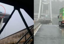 Ιταλία: Oδηγός φορτηγού σταμάτησε λίγα μέτρα πριν το σημείο κατάρρευσης της γέφυρας