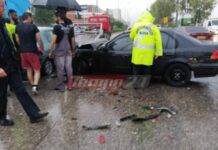 Τρακαρίσματα αυτοκινήτων στην βροχερή Πάτρα – Ασθενοφόρα στο σημείο – video