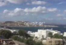 Καιρός: Οι θυελλώδεις άνεμοι της Μυκόνου στην κάμερα – Κλειστά σχολεία και ο κόσμος στα σπίτια – Οι εικόνες της κακοκαιρίας.