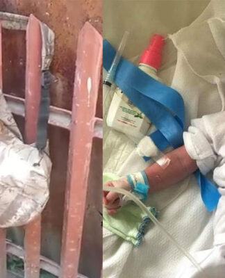 Εγκαταλελειμμένο νεογέννητο μωρό βρέθηκε σε πλαστική σακούλα που κρεμόταν σε έναν φράχτη
