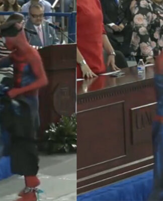 Φοιτητής νομικής πήγε ντυμένος Σπάιντερμαν στην αποφοίτησή του