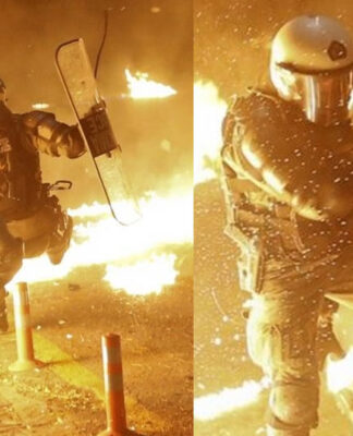 Έλληνας αστυνομικός σώζει τον συνάδελφο του μέσα από τις μολότοφ