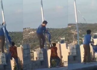 Kρήτη: Αλβανοί κατέβασαν ελληνική σημαία, την έσκισαν και μετά την πήραν και έφυγαν