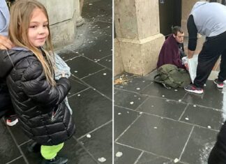 Κορίτσι 6 ετών γύρισε τους δρόμους και μοίρασε φαγητό και δώρα στους άστεγους της περιοχής της για τα Χριστούγεννα