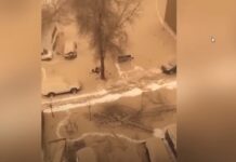 Απίστευτο φαινόμενο: Έστρωσε κίτρινο χιόνι στην Κίνα. Video