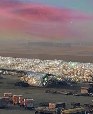Το χριστουγεννιάτικο αεροπλάνο των Emirates ζαλίζει από τα διαμάντια