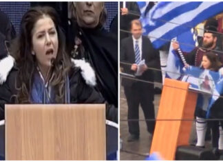 Η αδερφή του Κατσίφα στο συλλαλητήριο: «Ο Κωνσταντίνος θυσιάστηκε για τη Μακεδονία»