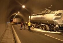 Εγνατία Οδός: Σοβαρό τροχαίο σε τούνελ – Σύγκρουση νταλίκας με μπετονιέρα διέκοψε την κυκλοφορία