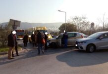 Θεσσαλονίκη: Καραμπόλα με σχολικό λεωφορείο – Αυτοψία στο σημείο του τροχαίου στην Πολίχνη