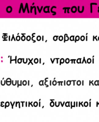 Τι Δείχνει ο Μήνας που Γεννήθηκες, για τον Χαρακτήρα σου και την Προσωπικότητά σου.
