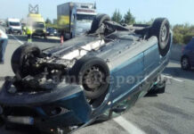 Εγκλωβίστηκαν παππούδες και εγγονάκι σε σοβαρό τροχαίο στην Εθνική