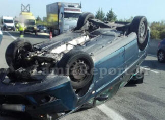 Εγκλωβίστηκαν παππούδες και εγγονάκι σε σοβαρό τροχαίο στην Εθνική
